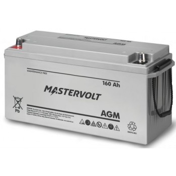 Mastervolt - 12 Volt - 160Ah - Marine Dual Purpose Starting/Deep Cycle AGM Battery - 62001600 (111078)