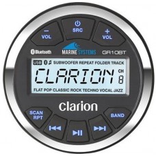 Clarion GR10BT Compact Marine Stereo - Water Resistant Receiver with Bluetooth Streaming - USB Smartphone Charging and Aux Input (15075-001)