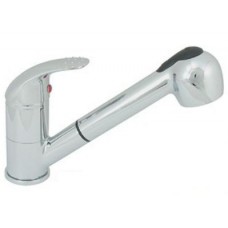 Coral Combo Tap With Pull Out Shower - Hot and Cold Flick Mixer - Ceramic Disc Valves - Chrome Finish (134266)