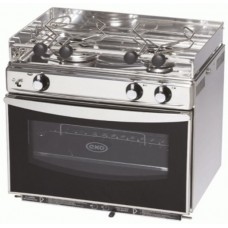 ENO OPEN SEA 1413 - 2 Burner Marine Range with Stainless Steel Oven and Grill - Highly Polished Marine Grade S/S Range with Electronic Ignition (141340)