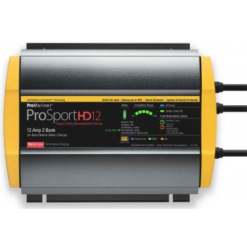 ProMariner ProSportHD 12 On Board Battery Charger - Two Battery Bank - 2 x 12Volt or 1 x 24Volt - Max 12 Amps - 100% Waterproof - 114591 (SUR 44026)