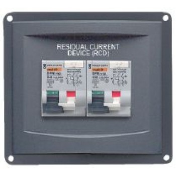BEP Marinco Residual Current Device Panel - 2 x 16 Amp Circuit Breaker (113644 - SUR 900-RCD-2X16A)