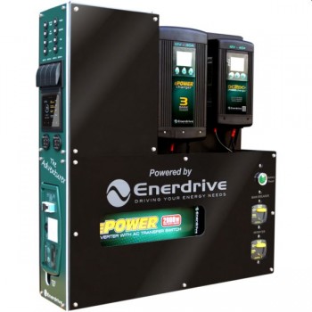 Enerdrive ADVENTURER-03 Power System - ePOWER 40A DC2DC+, ePOWER 40A AC Charger, 2000X Inverter - Simarine LCD Battery WIFI with Tank and Individual Load/Charge Module- 8 x C/Breakers, 4 x Switches & 2 x DUAL USB Outlets (K-Adventurer-03)
