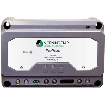 Morningstar EcoPulse Solar Charge Controller 10A for 12 & 24V Systems - PWM - 4 Stage Charging - Low Battery Protection (SR-EC-10)