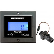 FREE FREIGHT - Topargee H2F-FM Digital Water Tank Gauge 12V - Flush Mount - Displays Litres Left in Your Water Tank - Nothing Fitted to Your Tank - In Line Flow Meter (H2F-FM)