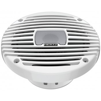 HERTZ HEX 6.5 M-W Marine Coaxial Speakers 6.5" (172mm) - WHITE Grill - 100W Peak Power - 50W Continuous - IP65 (1331104)