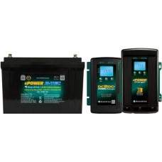 Enerdrive ePOWER Lithium B-TEC 125Ah Battery 12V - Incl Bluetooth Monitoring - Inc 40A DC2DC Charger and MPPT Solar Controller and 40A AC Charger (K-125-DC40-AC40)