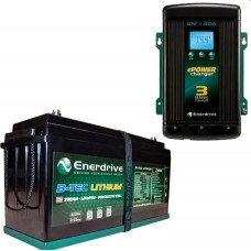 Enerdrive ePOWER Lithium B-TEC 200Ah Battery 12V - Incl Bluetooth Monitoring - Incl 40A AC Battery Charger - K-200-AC40-BUNDLE-G2 (K-200-01)
