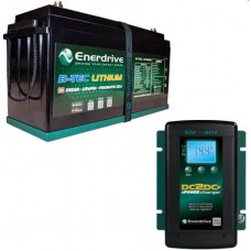 Enerdrive ePOWER Lithium B-TEC 200Ah Battery 12V - Incl Bluetooth Monitoring - Incl DC2DC 40A Charger and MPPT Solar Controller (K-200-DC40-BUNDLE-G2)