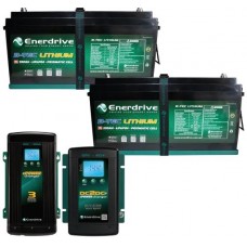 Enerdrive ePOWER Lithium B-TEC 400A (2 x 200Ah) Battery 12V - Incl Bluetooth Monitoring - Incl. 40A DC2DC Charger and MPPT Solar Controller and 60A AC Charger (K-400-DC40-AC60)