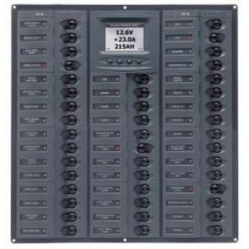 BEP Marinco Millennium 44 Circuit Breaker DC Panel - Vertical with Digital Meter (113212 - SUR M44-DCSM)