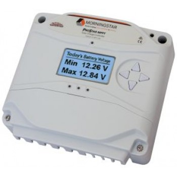 Morningstar ProStar MPPT 25 Amp Solar Panel Regulator with LCD Display - Charge Controller - Suits 12 or 24V Systems - Professional Series (PS-MPPT-25M)
