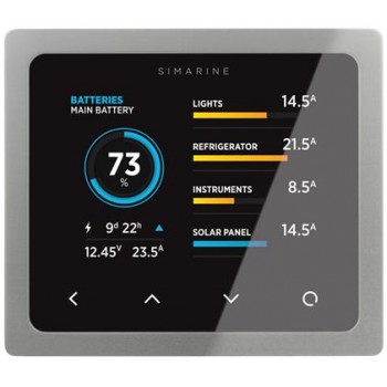 Enerdrive SIMARINE PICO4 - Digital Monitoring System with WiFi - 12/24 Volt Systems - SILVER Bezel Panel Mount (SI-PICO4)