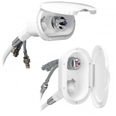 Nuova Rade Premium Shower and Mixer Tap Set - WHITE HOUSING with WHITE Shower Spray Head and CHROME Brass Mixer Tap (RWB8282)