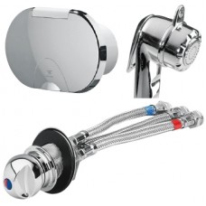 Nuova Rade Premium Shower and Mixer Tap Set - CHROME HOUSING with CHROME Shower Spray Head and CHROME Brass Mixer Tap (RWB8283)
