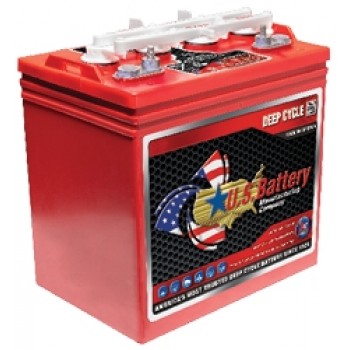 US Battery - US2200  - 6 Volt -  232Ah - Deep Cycle Flooded Lead Acid Battery - Commercial Quality Heavy Duty Cycling Battery (US2200XCUT)