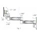 Majestic TV Bracket - Swing Out Cantilever Arm Bracket - Removable VESA 75-100mm Mounting - Locks When Folded  - Max. Load 15 Kg  (ARM2601)