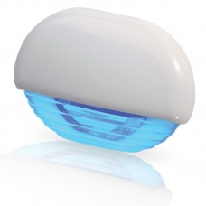 Hella Marine Blue LED Easy Fit Gen2 Waterproof Step Light - White Plastic Cap - 12-24Volt DC (2JA958126111)