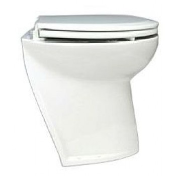 Jabsco Deluxe Silent Flush Electric Toilet - 24V - Compact Height - Slanted Back - Fresh Water Flush (J10-141)