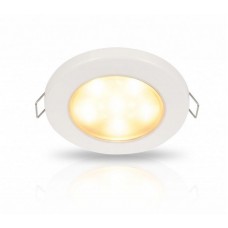 Hella EuroLED 95 Gen-1 Series LED Downlight with Spring Clips - Warm White Light with White Rim (2JA980940301)