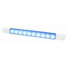 Hella Marine 0881 Series Blue Light LED 1.5W Courtesy Strip Lights With White Housing 12 Volt (2JA980881402)