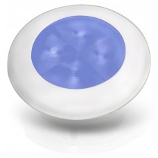 Hella Marine Blue Round LED Waterproof Courtesy Light with White Plastic Rim 12 Volt (2XT980502241)