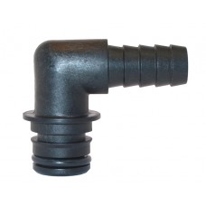 Jabsco Snap-In Ports - 19mm Plug-in with 12mm Hose Barb - 90 Deg Elbow Port - Sold in Pairs 30651-1000 (J25-143)