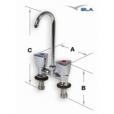 Chrome Plated Brass Faucet With Hot and Cold Mini Mixer Taps (134302)