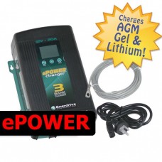 * Limited Stock * Enerdrive  ePOWER Battery Charger - 12 Volts 40 Amps - 3 Outputs - Lithium Ready - Incl. Temp Sensor  (EN31240)