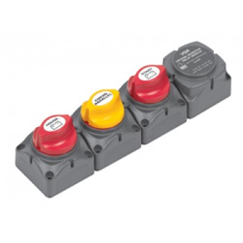 BEP Marinco Horizontal Battery Switch Cluster with Digital VSR 114070 (SUR 716-H-140A-DVSR)
